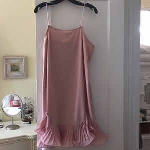 Pink ruffled dress